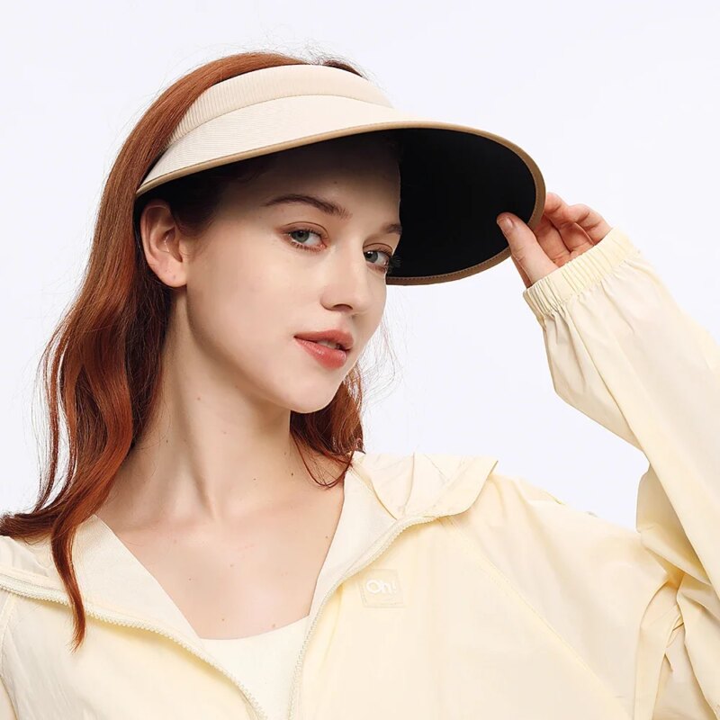 Women's UPF 50+ Sun Visor Hat – Lightweight Wide Brim Cap for Summer Outdoors - Image 4