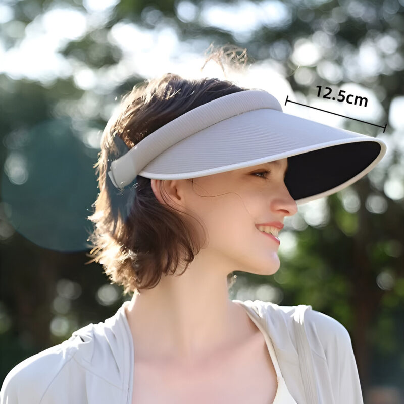 Women's UPF 50+ Sun Visor Hat – Lightweight Wide Brim Cap for Summer Outdoors - Image 3