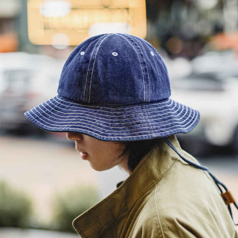 Vintage Denim Bucket Hat Unisex Wide Brim Sun Hat for Outdoor Casual Wear - Image 2