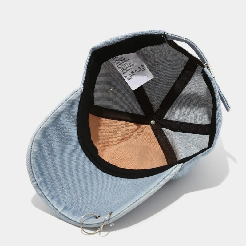 Denim Ripped Baseball Cap for Men & Women - Image 4