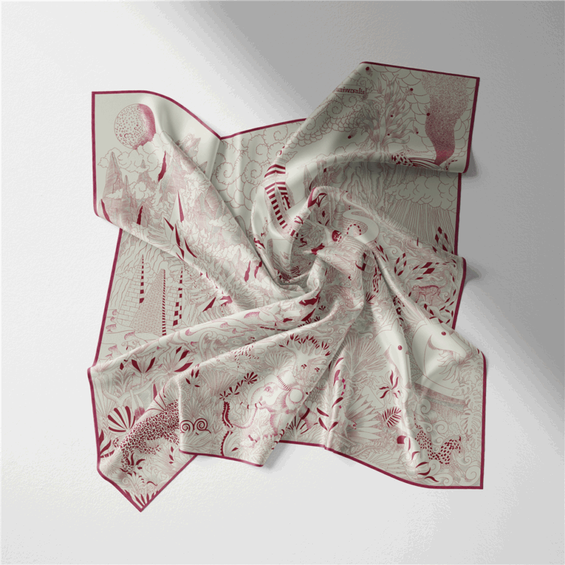 Luxury Silk Square Scarf for Women - Image 7