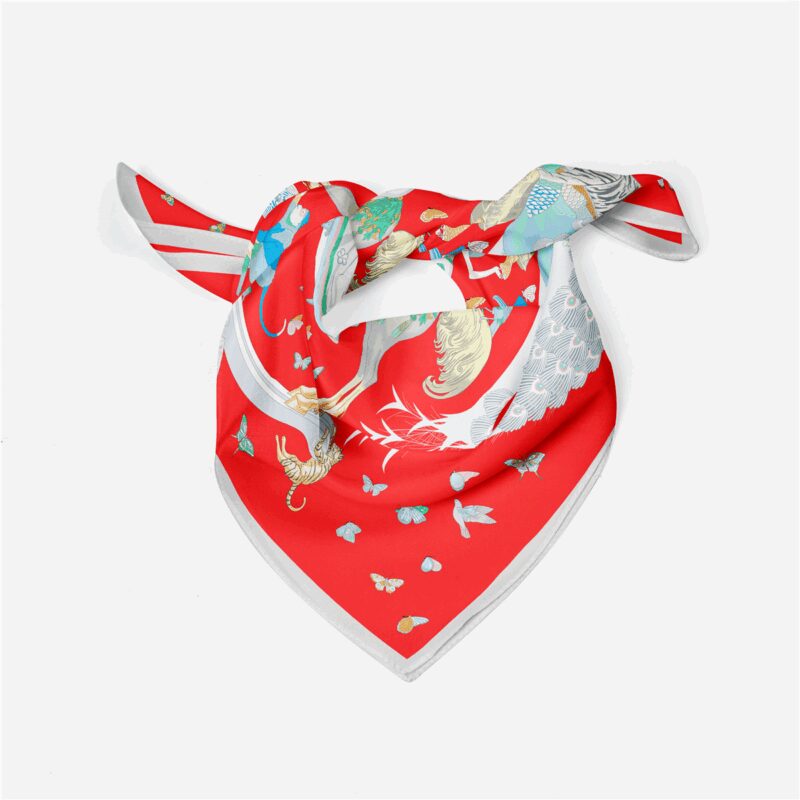Luxury 21in Square Silk Scarf for Women - Image 7