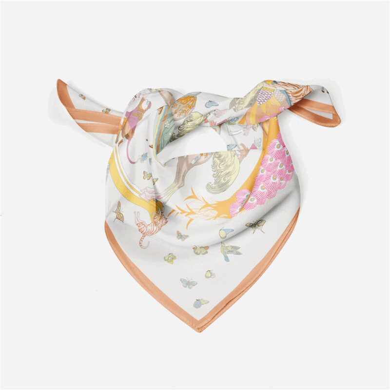 Luxury 21in Square Silk Scarf for Women - Image 4