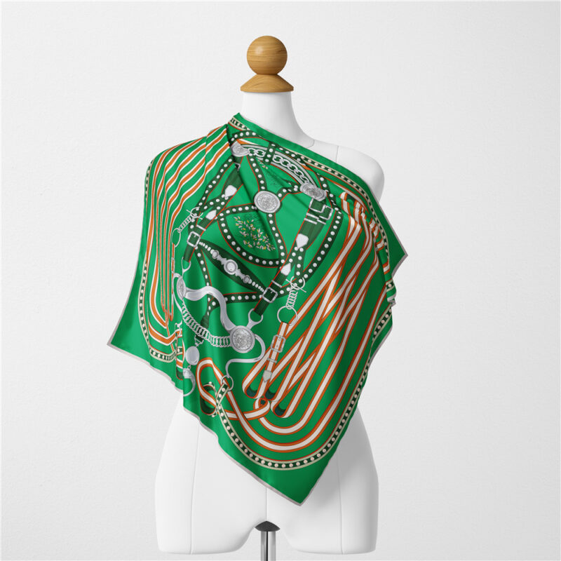 Luxury Silk Square Scarf 53cm - Image 2