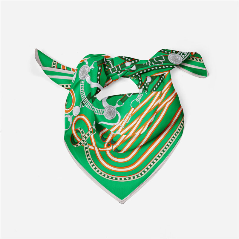 Luxury Silk Square Scarf 53cm - Image 4