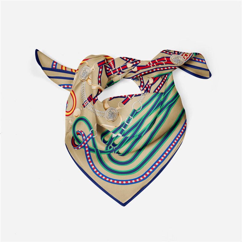 Luxury Silk Square Scarf 53cm - Image 5