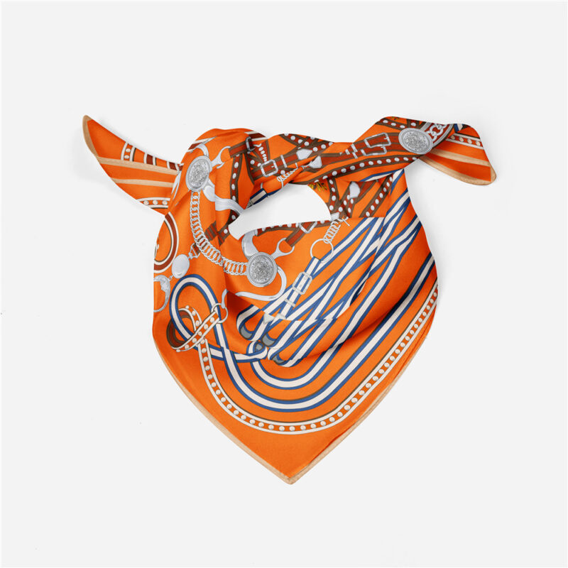 Luxury Silk Square Scarf 53cm - Image 8