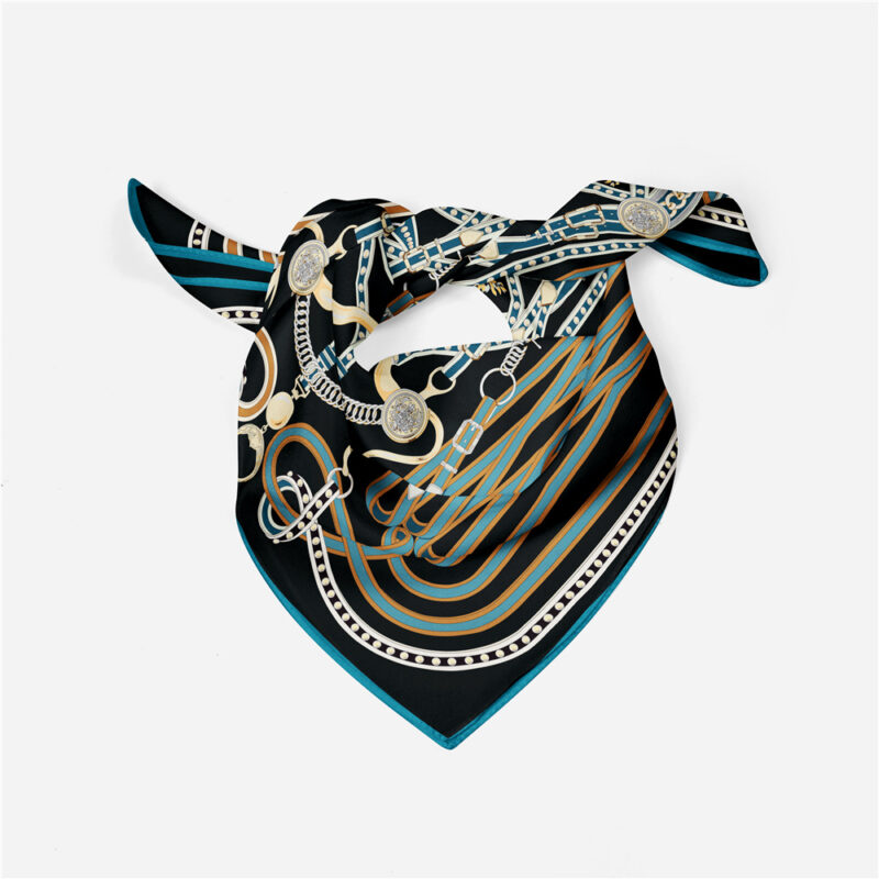 Luxury Silk Square Scarf 53cm - Image 7