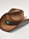 Vintage Straw Western Cowboy Hat
