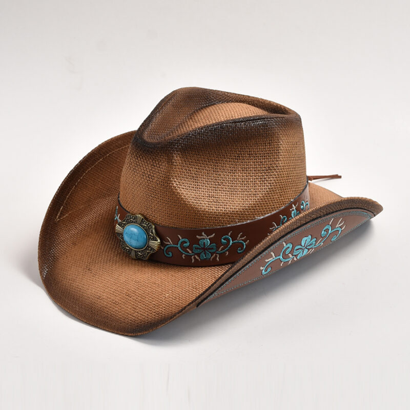 Vintage Straw Western Cowboy Hat