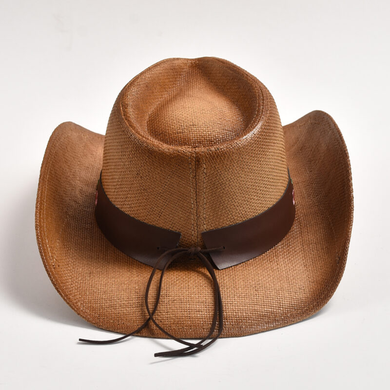 Vintage Straw Western Cowboy Hat - Image 5