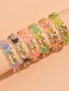 Y2K Acrylic Chain Link Bracelet Choker – Unisex Vintage Statement Jewelry