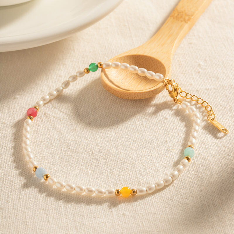 Elegant Pearl Beaded Anklet for Women – 18K Gold Color Stainless Steel - Image 6