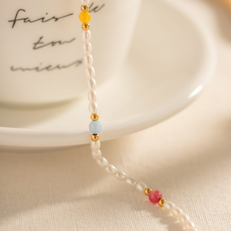 Elegant Pearl Beaded Anklet for Women – 18K Gold Color Stainless Steel - Image 7