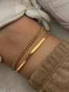 18K Gold Plated Waterproof Snake Bone Anklet – Stylish & Rust Proof