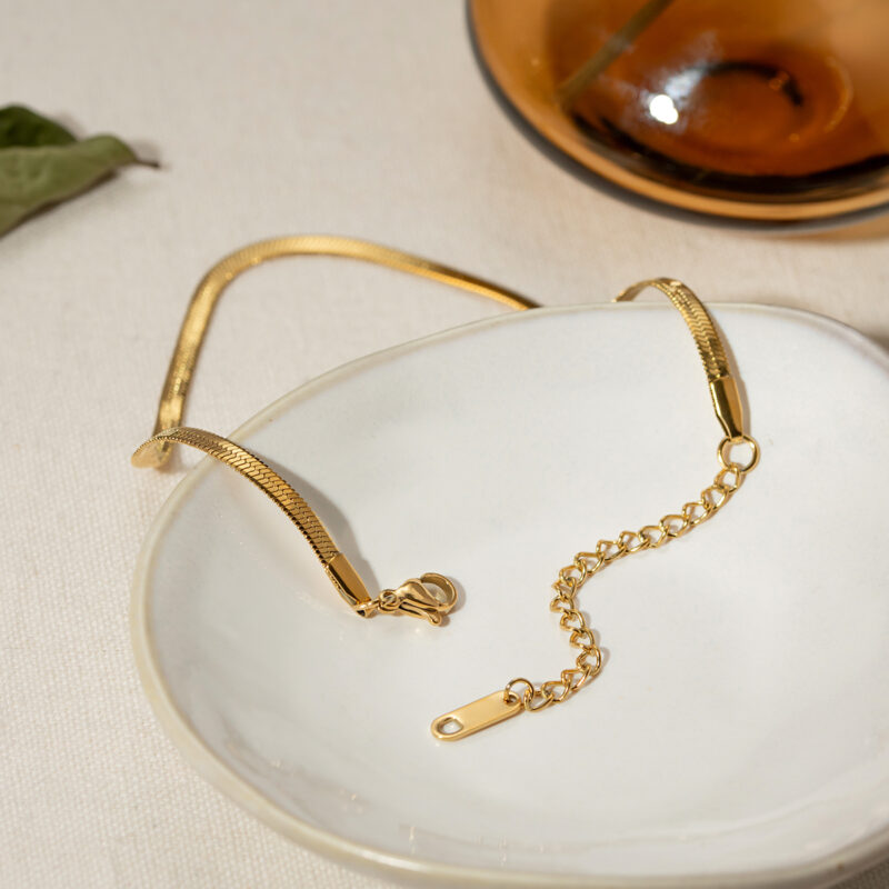 18K Gold Plated Waterproof Snake Bone Anklet – Stylish & Rust Proof - Image 5