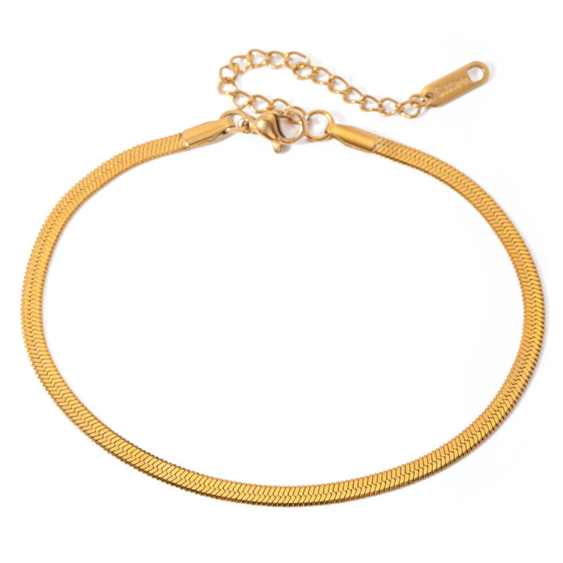 18K Gold Plated Waterproof Snake Bone Anklet – Stylish & Rust Proof - Image 6