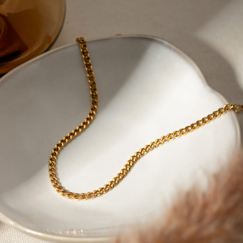 18K Gold Plated Waterproof Stainless Steel Anklet - Stylish & Anti-Allergic - Image 4