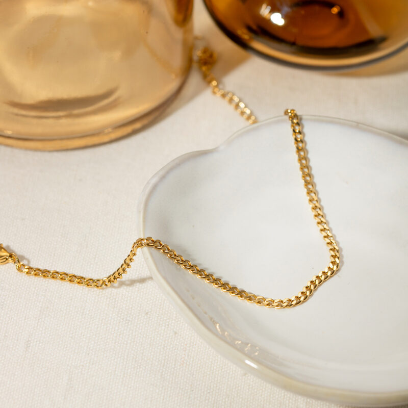 18K Gold Plated Waterproof Stainless Steel Anklet - Stylish & Anti-Allergic - Image 5