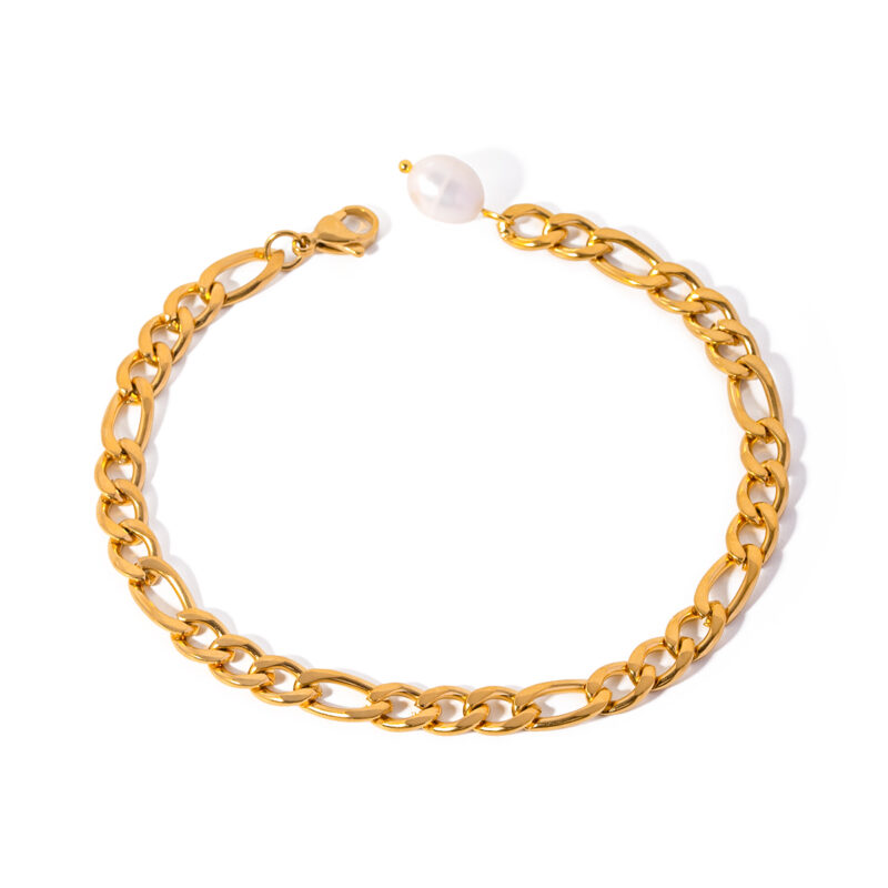 18K Gold Plated Waterproof Pearl Anklet – Anti-Allergic Summer Charm - Image 6