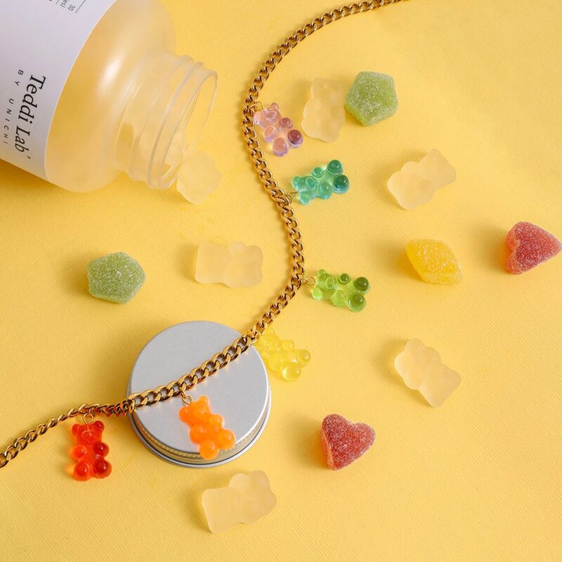 Colorful Bear Pendant Necklace - Image 2