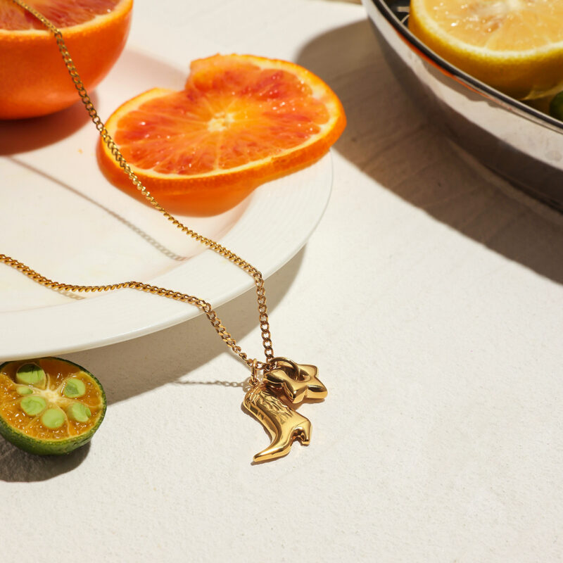 18K Gold-Plated Western Star Pendant Necklace for Women - Image 6