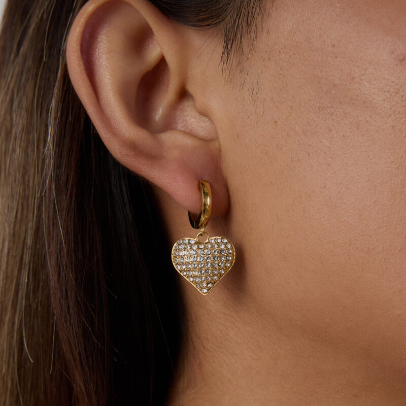 Luxury Heart Zircon Earrings - Image 4