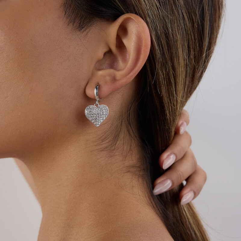 Luxury Heart Zircon Earrings - Image 3