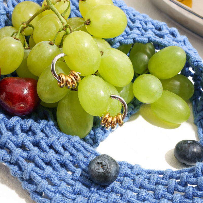 Two-Tone Multi-Ring Pendant Earrings - Image 6