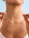 18K Gold Plated Stainless Steel Fish Pendant Necklace