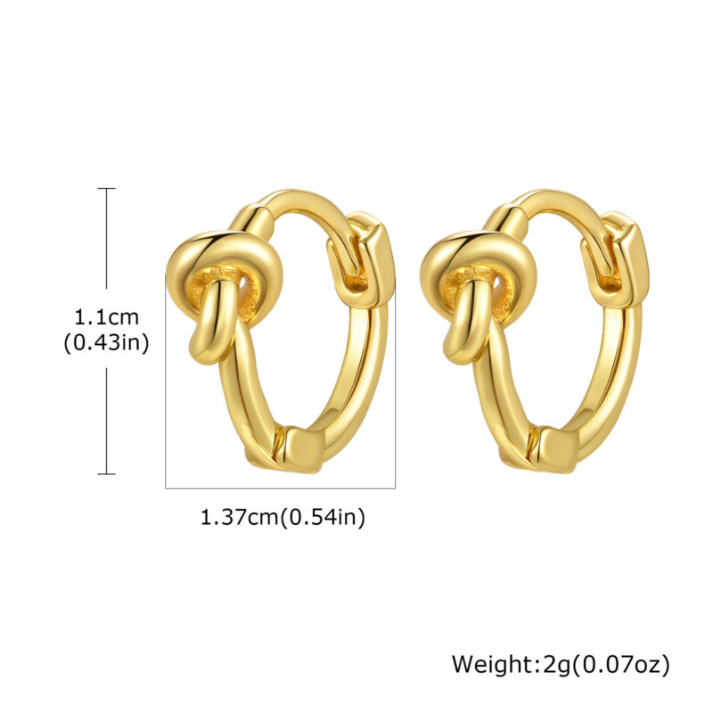 Minimalist Love Knot Hoop Earrings for Men - Image 6