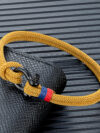 Black Stainless Steel Horseshoe Buckle Rope Bracelet for Men & Women