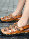 Men's Breathable Leather Summer Sandals