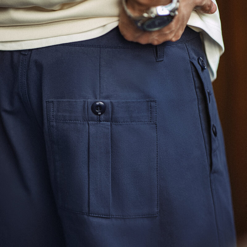 Men's Retro Gurkha Pleated Cotton Shorts - Image 6