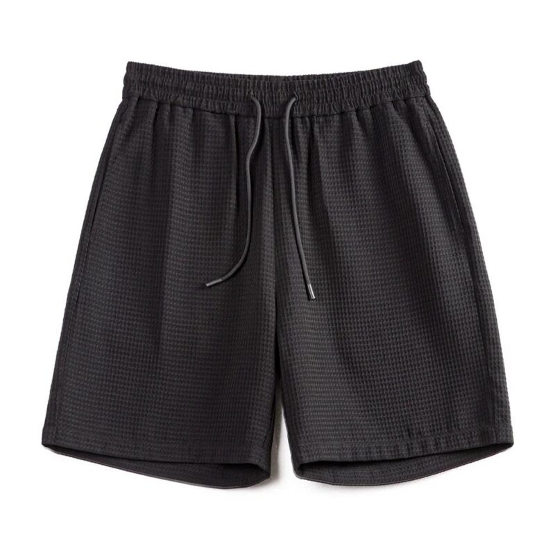 Men's Retro Waffle Knit Loose Fit Basketball Shorts - Breathable Summer Style - Image 6