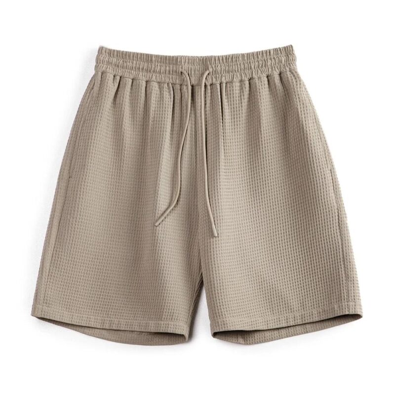Men's Retro Waffle Knit Loose Fit Basketball Shorts - Breathable Summer Style - Image 7