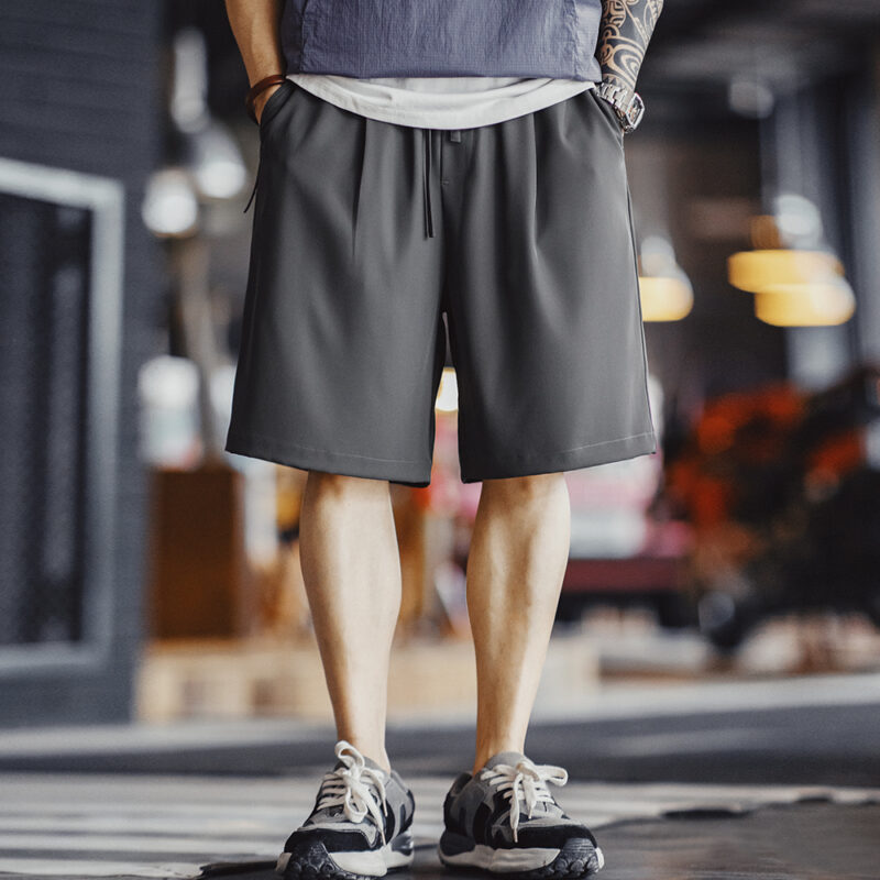 Men's Casual No-Iron Five-Quarter Summer Shorts with Elastic Waist - Image 7