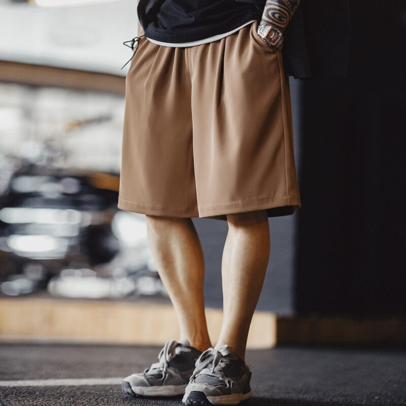 Men's Casual No-Iron Five-Quarter Summer Shorts with Elastic Waist - Image 4
