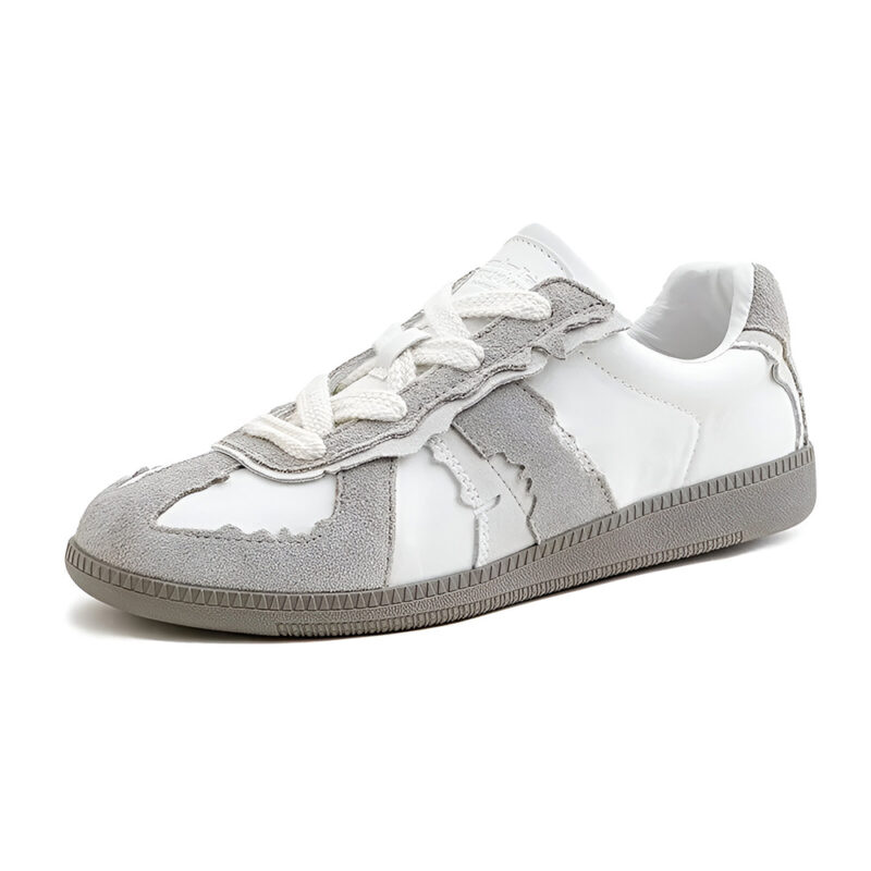 Men’s Vintage Style Casual Sneakers – Gray Summer Stitch Lace-Up Shoes - Image 7