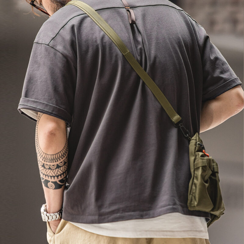 Men's Outdoor Pocket T-Shirt – Breathable Summer Loose Fit Crew Neck Tee - Image 7