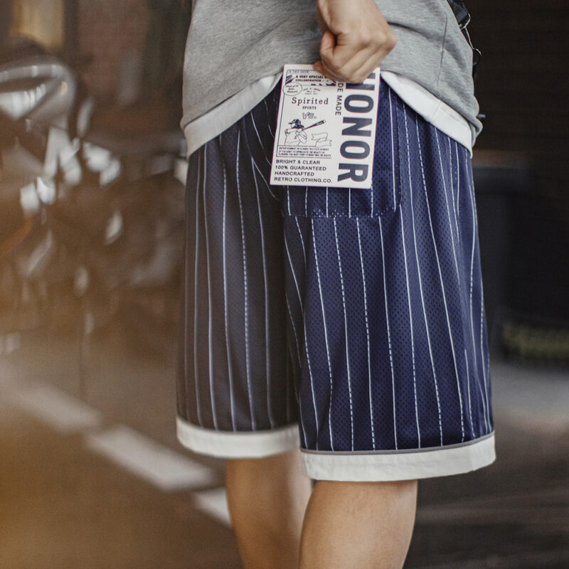 Men's Summer Mesh Basketball Shorts Loose Fit Patchwork Training Bottoms - Image 5
