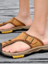 Genuine Leather Breathable Summer Sandals for Men