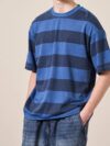 Men's Vintage Striped Oversized Cotton T-Shirt