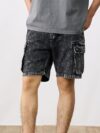 Men's Vintage Oversized Cargo Denim Shorts