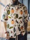 Retro Rainforest Hawaiian Shirt – Men's Summer Cuban Collar Lyocell Shir