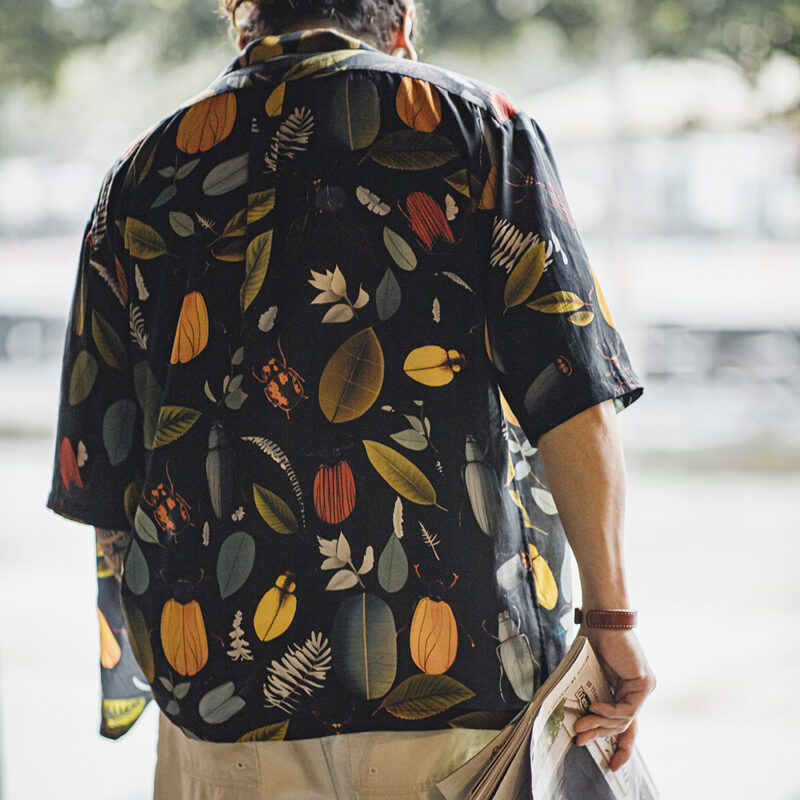Retro Rainforest Hawaiian Shirt – Men's Summer Cuban Collar Lyocell Shir - Image 6