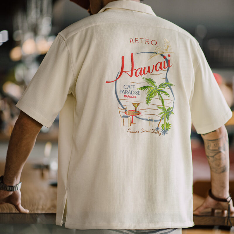 Hawaiian-inspired embroidered shirt for men - Image 5