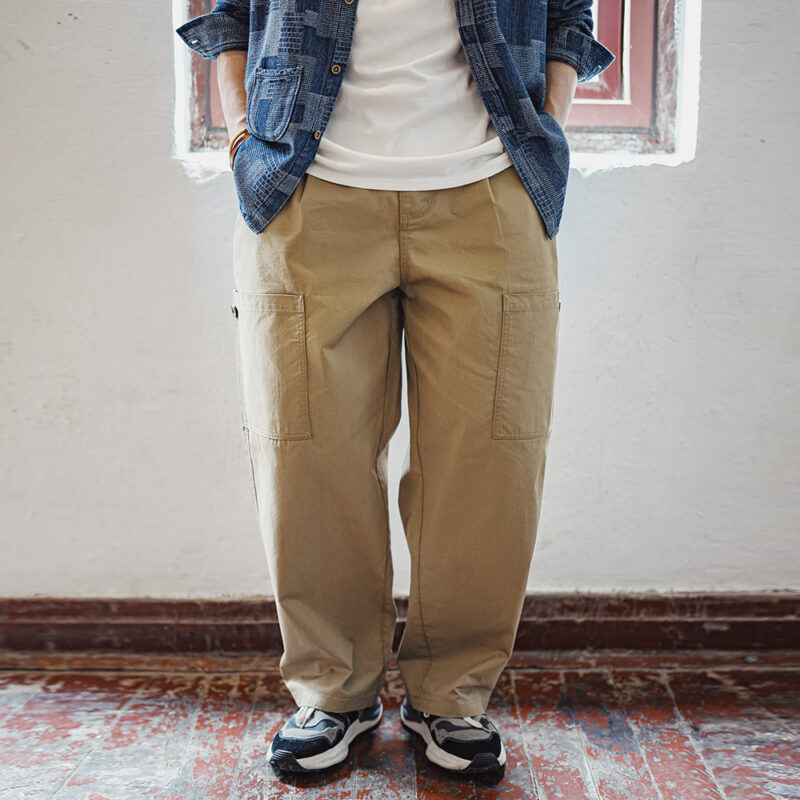 Men's Casual Cargo Pants with Multi-Pockets – Loose Fit Tapered Summer Style - Image 4