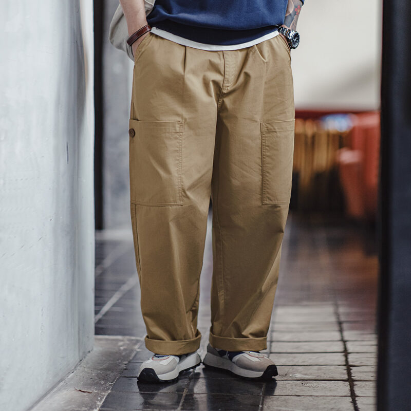 Men's Casual Cargo Pants with Multi-Pockets – Loose Fit Tapered Summer Style - Image 3