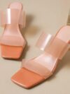 Chic Transparent Slip-On Summer Heels for Women – Sizes 4 to 11